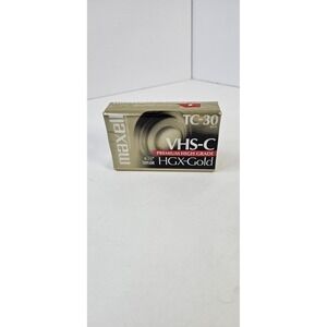 Maxell TC-30 62m‎ HGX-Gold VHS-C Premium High Grade Tape - Factory Sealed